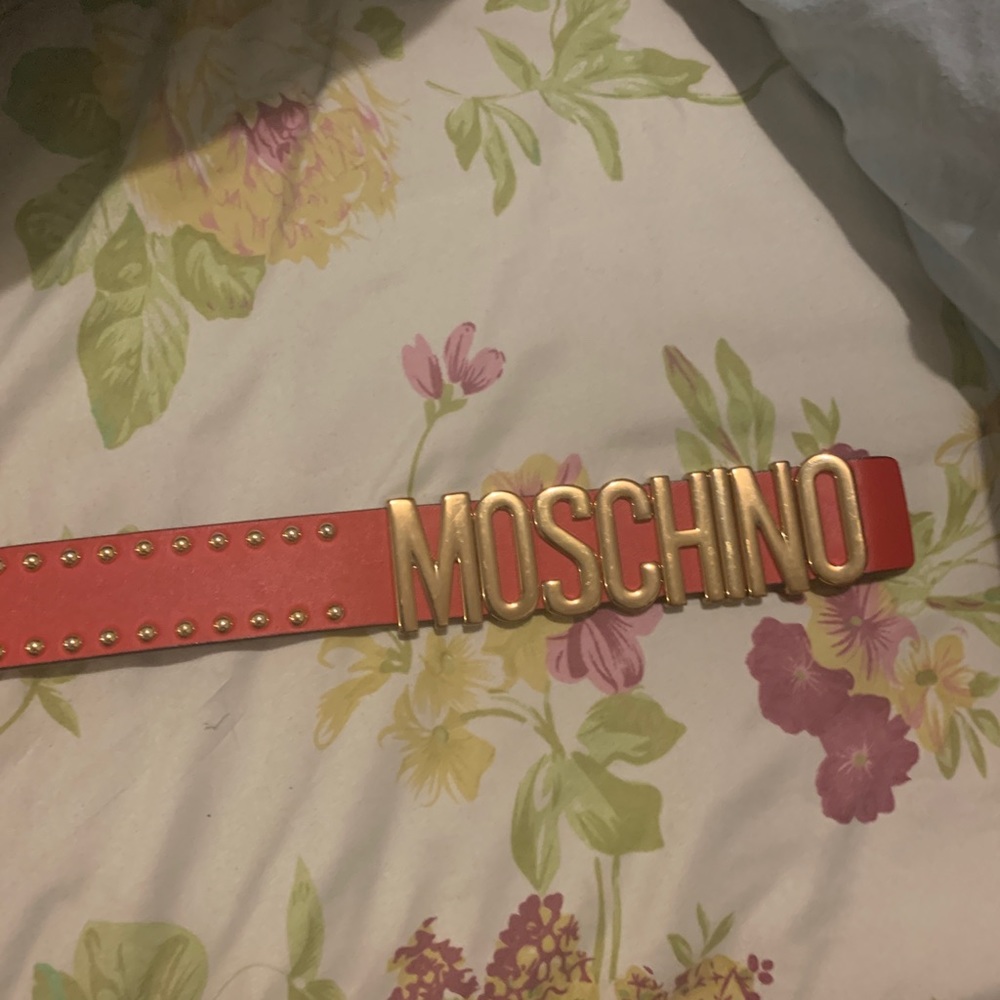 Red Authentic moschino belt